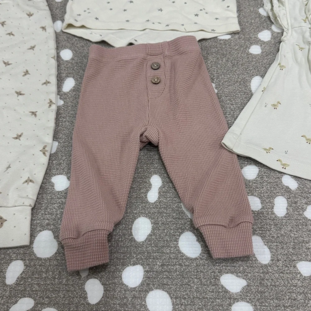 Quincy Mae lot leggings pants knit dress top long sleeve tee ducks baby girl